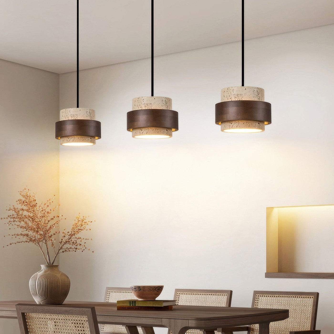 GlowSynth | Ascend Retro Stone Pendant Lamp