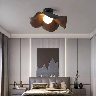LumeRise | Wooden Lotus Ceiling Lamp