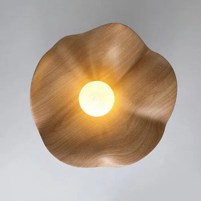 LumeRise | Wooden Lotus Ceiling Lamp
