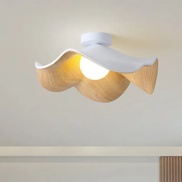 LumeRise | Wooden Lotus Ceiling Lamp