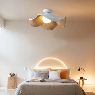 LumeRise | Wooden Lotus Ceiling Lamp