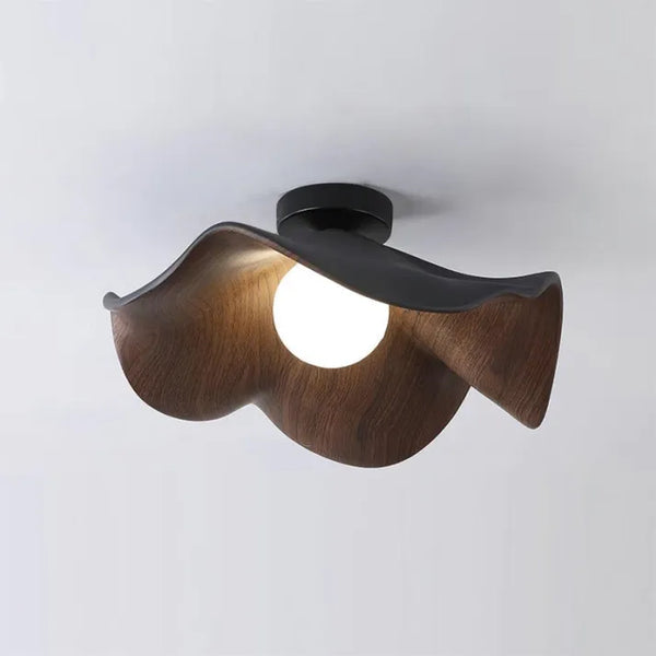 LumeRise | Wooden Lotus Ceiling Lamp