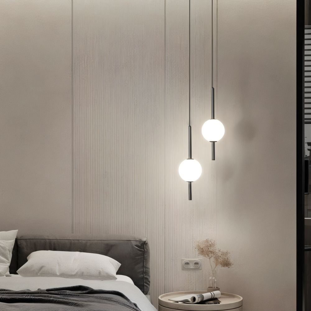 Elegant Black Glass Pendant Light