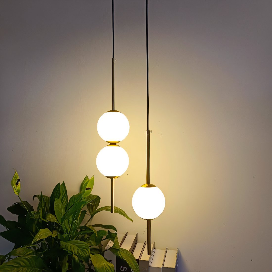 Elegant Black Glass Pendant Light