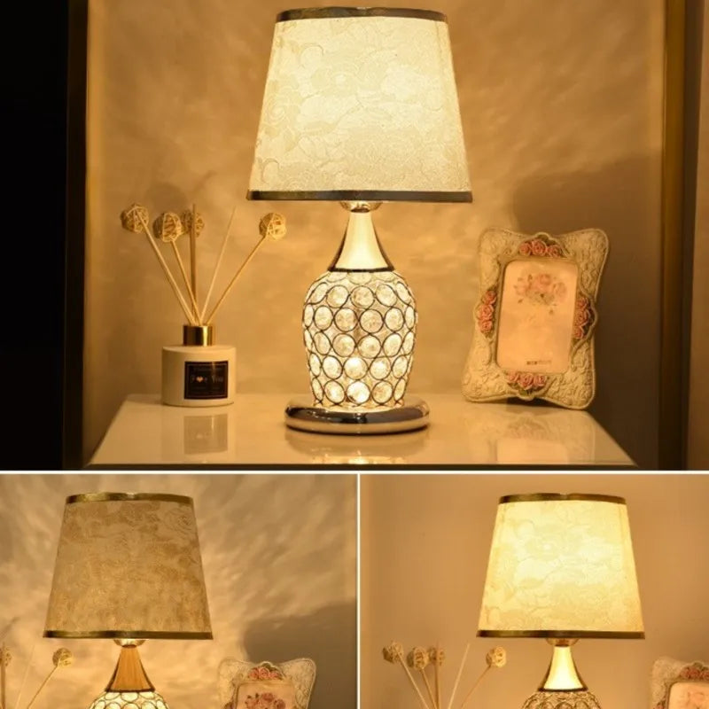 Elegant Crystal Table Lamp for Bedroom and Living Room Decor