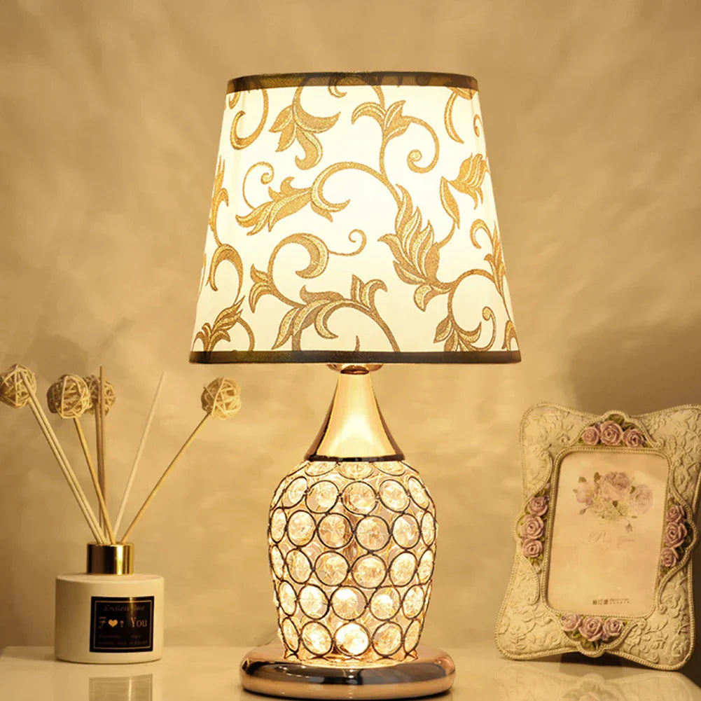 Elegant Crystal Table Lamp for Bedroom and Living Room Decor