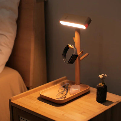 Elegant LED Table Lamp with Storage