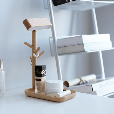 Elegant LED Table Lamp with Storage