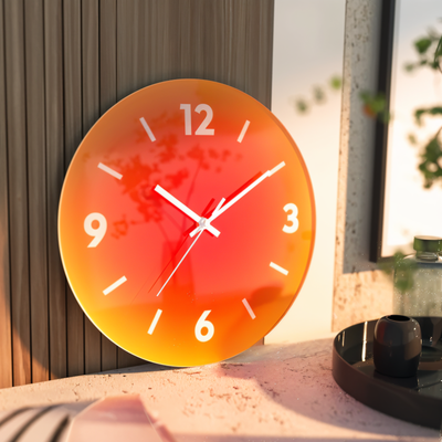 SolAura | Round Sunset Wall Clock