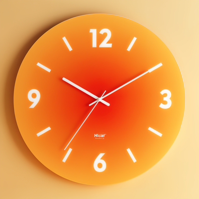 SolAura | Round Sunset Wall Clock