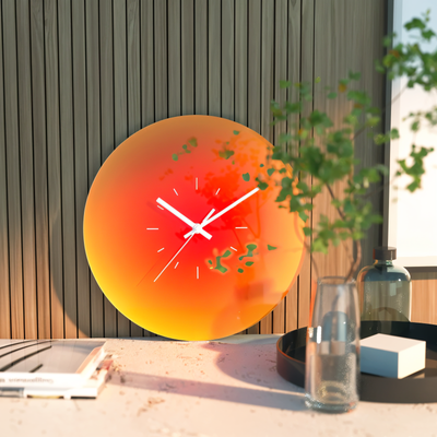 SolAura | Round Sunset Wall Clock