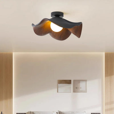 LumeRise | Wooden Lotus Ceiling Lamp