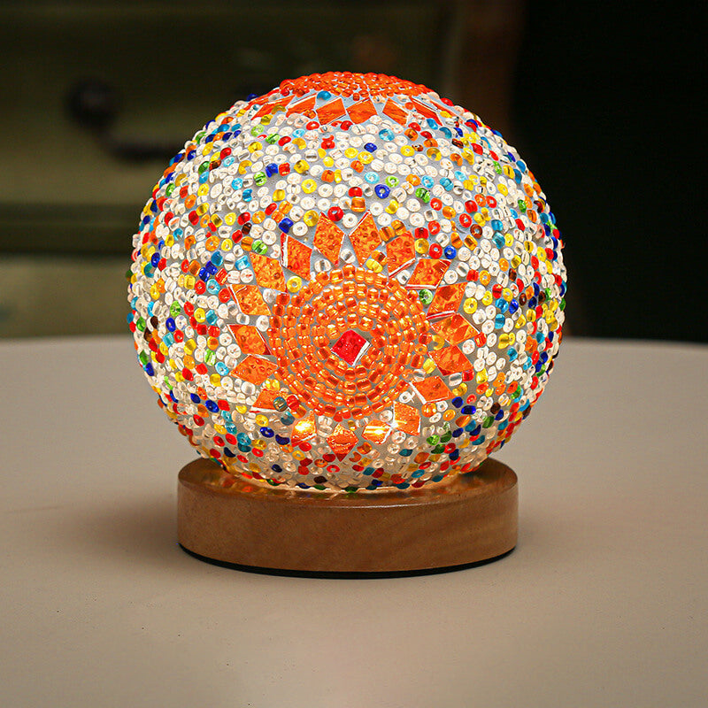 Modern Boho Table Lamp with USB Power