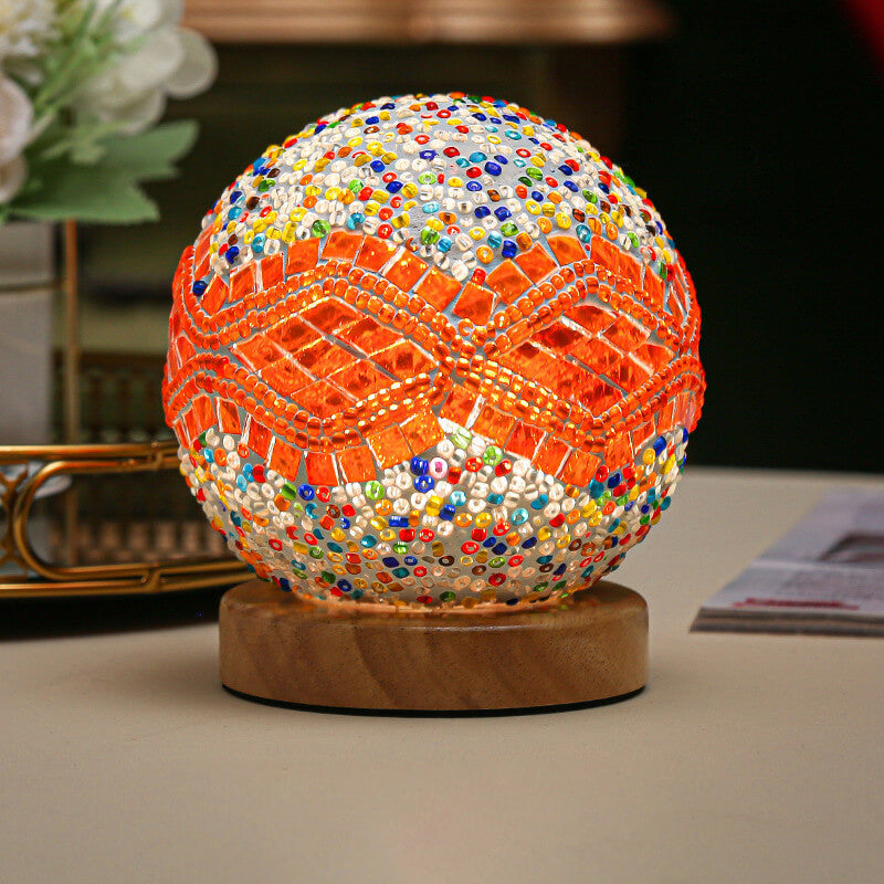 Modern Boho Table Lamp with USB Power