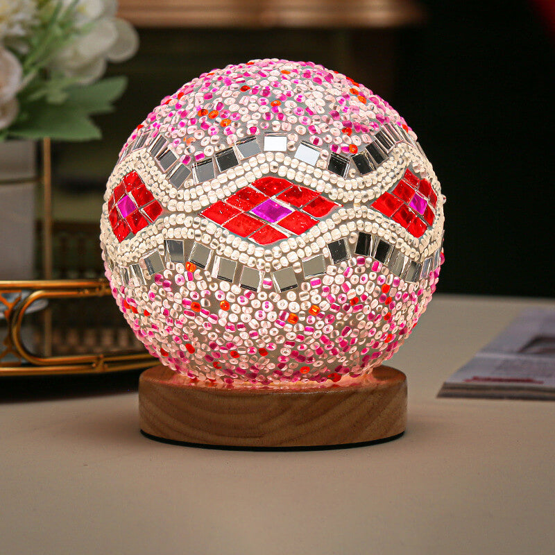 Modern Boho Table Lamp with USB Power