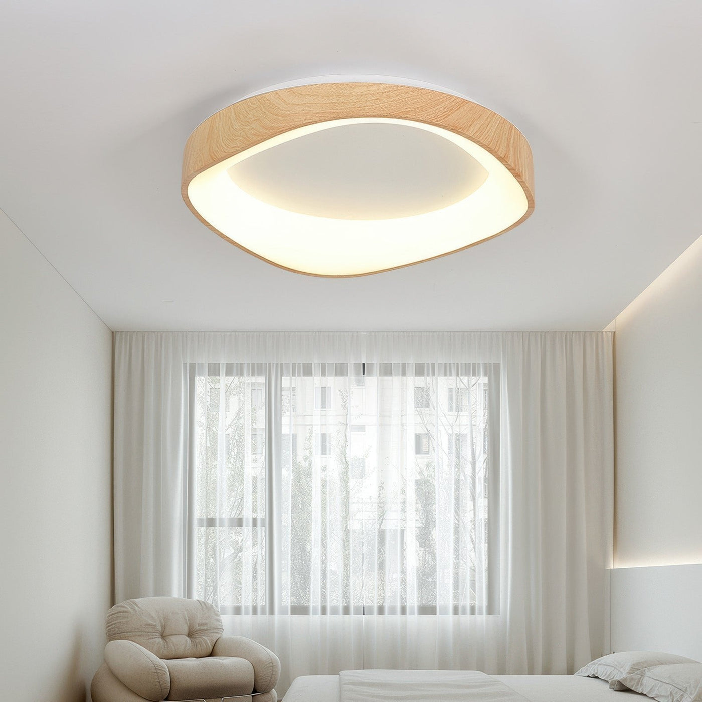 LumeArc | Modern Wood Grain ceiling light | Lamp Lounge