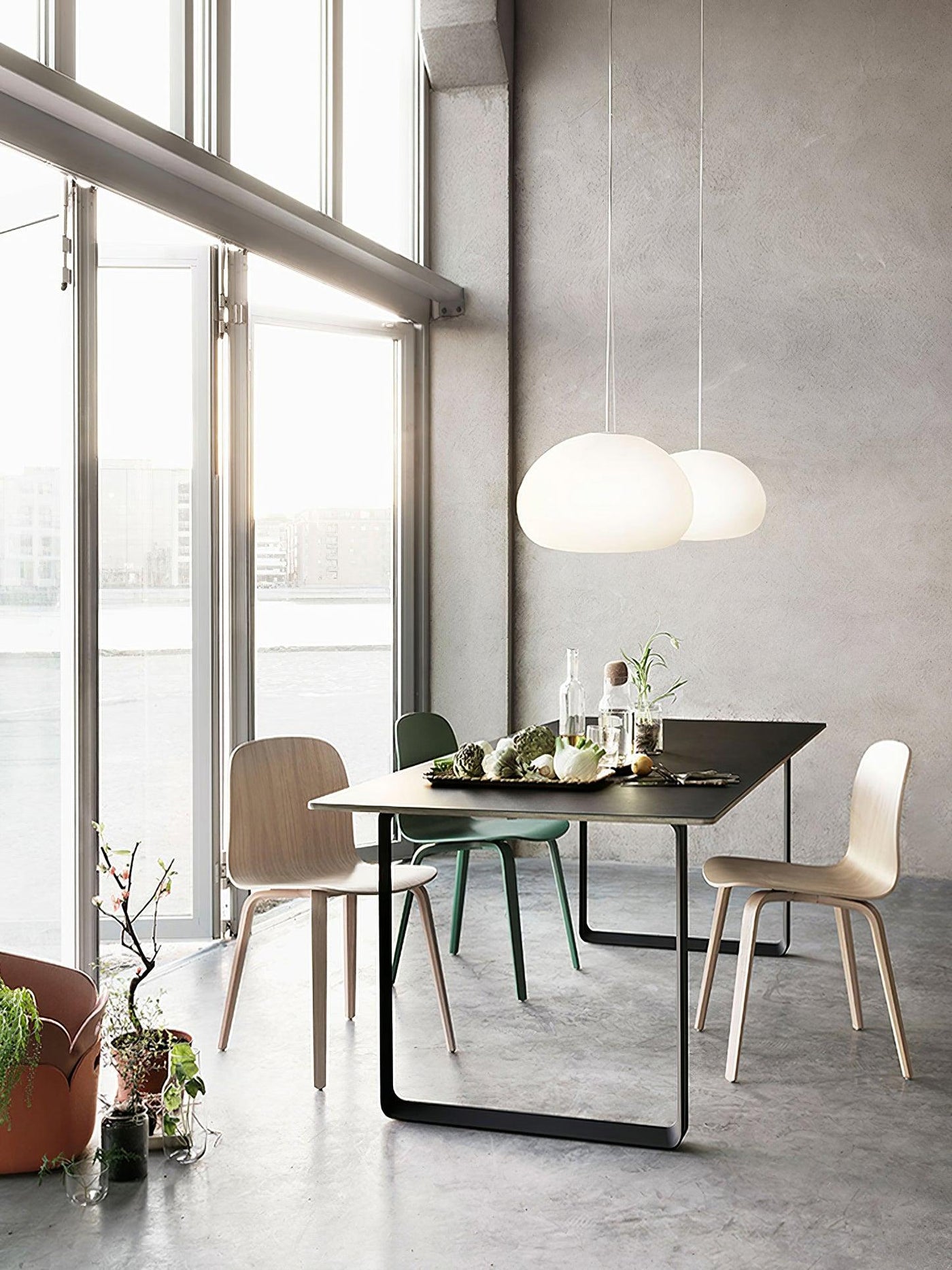 HaloGlint | Steamed bun pendant light