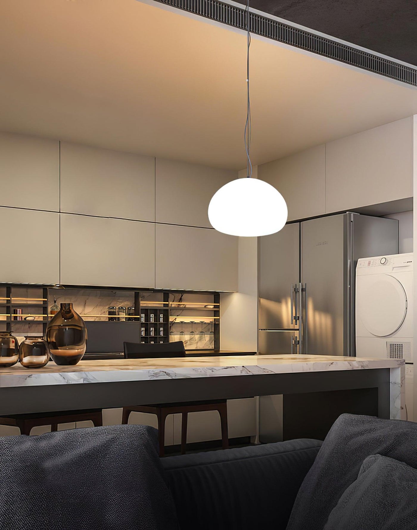 HaloGlint | Steamed bun pendant light