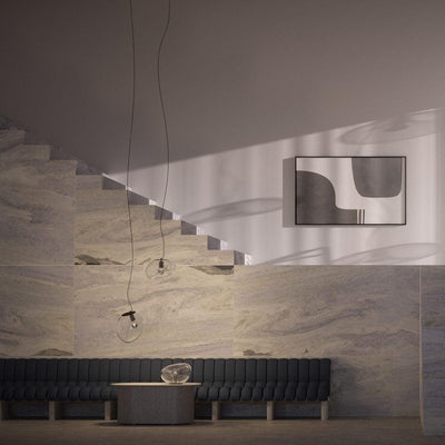 LumeFlux | Hanging water drop pendant light | Lamp Lounge