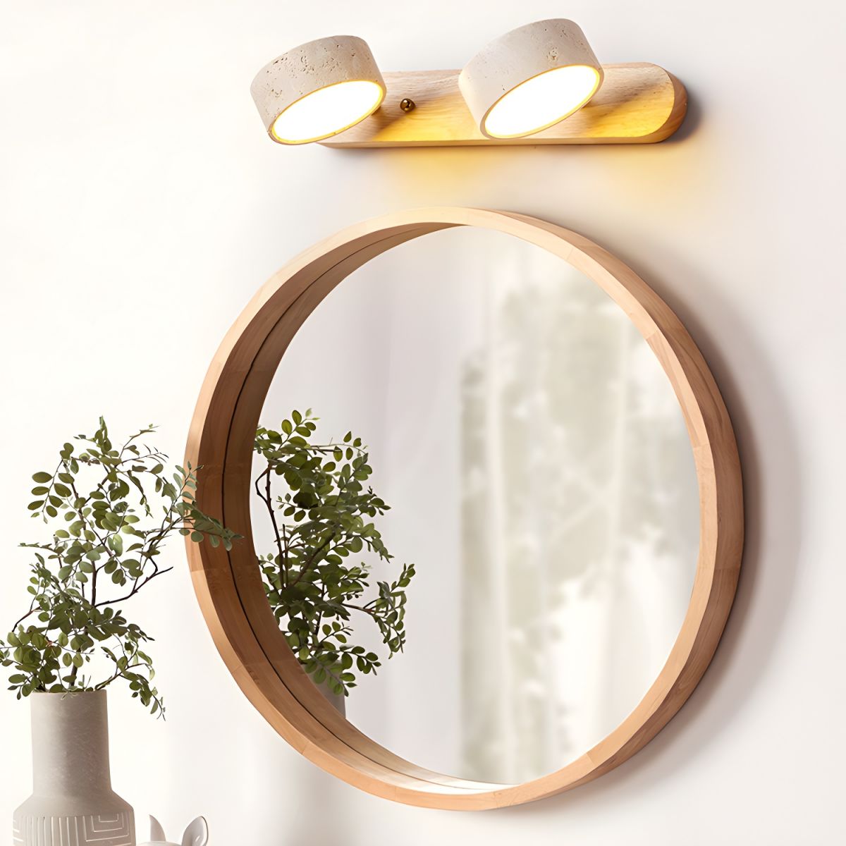 GlowPulse | Travertine Duo lamp holder