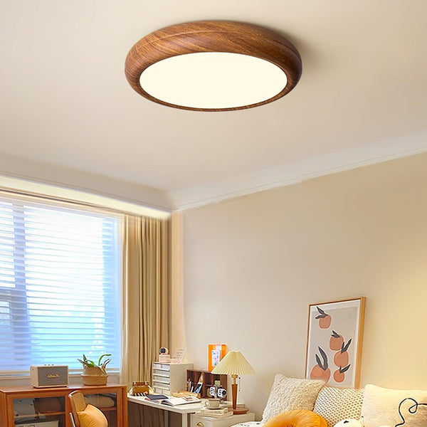 BrightNode | Wood Grain Round Ceiling Lamp | Lamp Lounge